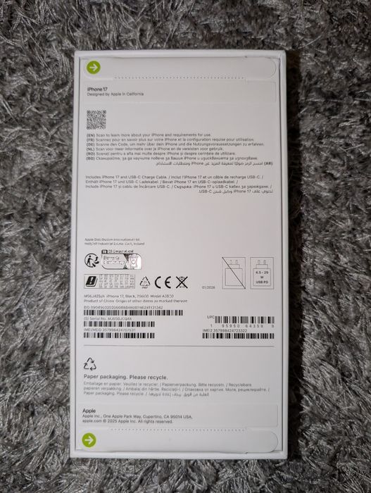 iPhone 17 Black - 256gb NOU