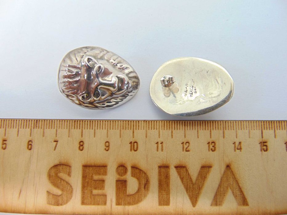 Cercei leu din argint Mexic