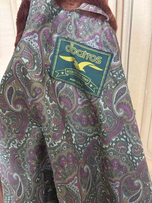 Albatros Made in Italy луксозно дълго дамско палто Ecologic Fur -- M/L, като ново