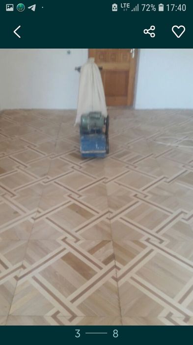 Шлифовка пол паркет и ламинат ремонт лакировка палировка пол кокиш