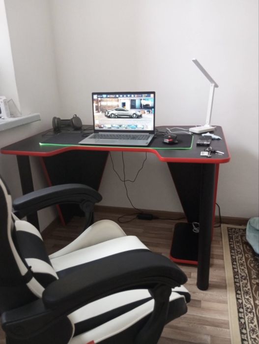 Стол компьютерный KAMORU Gamer Comfort, 120х80x75 см, черный