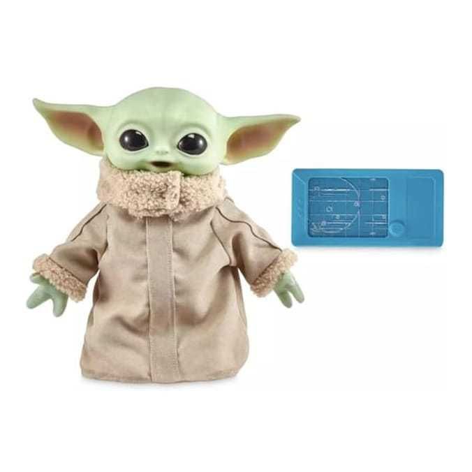 Плюшена играчка Star Wars Grogu Грогу със звуци и учебен таблет