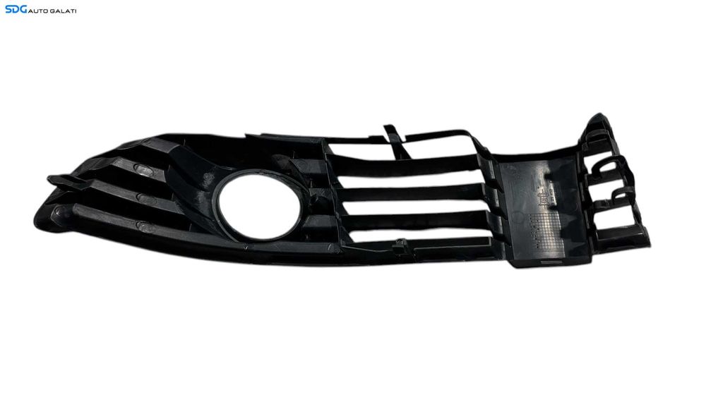 Grila Ornament Proiector Ceata Dreapta de pe Bara Spoiler Fata Volkswagen Passat B5 2000 - 2005 (Prinderi/Urechi Rupte Lateral) Cod 05321452 [L5887]