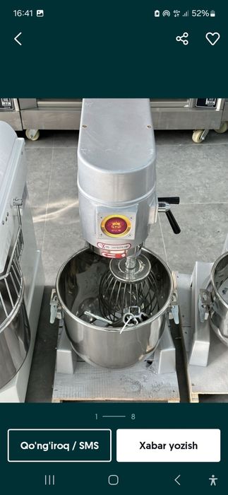 Mikser миксер 30L 20L 15L 10L Arginali Professional Optom narx