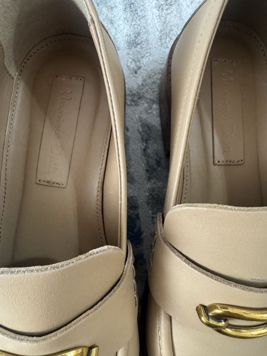 Лоферы кожаные Massimo Dutti