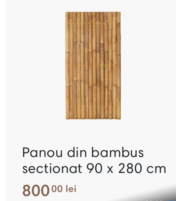 Bancheta panou bambus