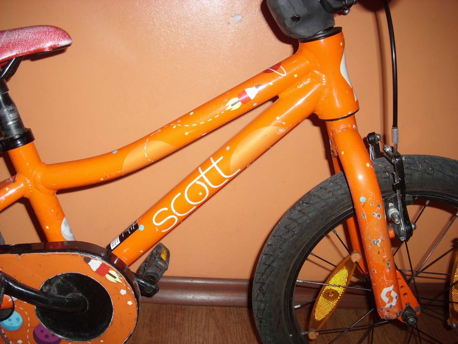 SCOTT 16 ″ АЛУМИНИЕВ USA Детски велосипед,колело със спомагателни колела.Промо!