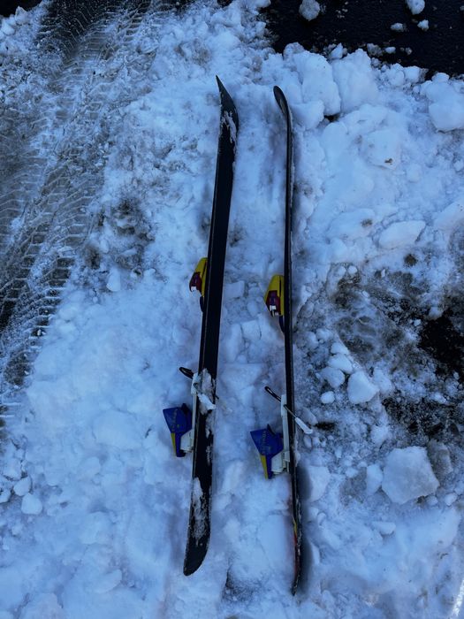 Schiuri copii (baieti, fete) 110 cm Nordica cu legaturi Salomon