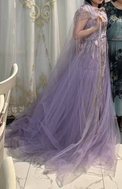 Вечернее длинное платье с фатой ансамбль, ansambl ko’ylak fatasi bilan