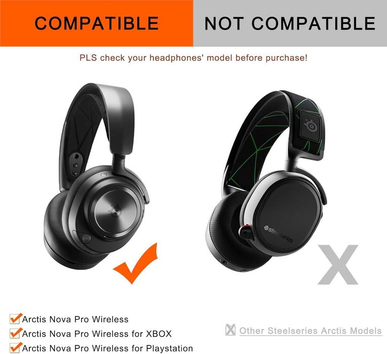 Set 2 bureti pentru casti SteelSeries Arctis Nova Pro Wireless