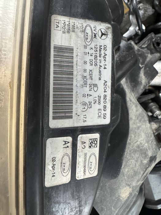 Би ксенон завиващи фарове за Mercedes GLK X204 преди фейслифт