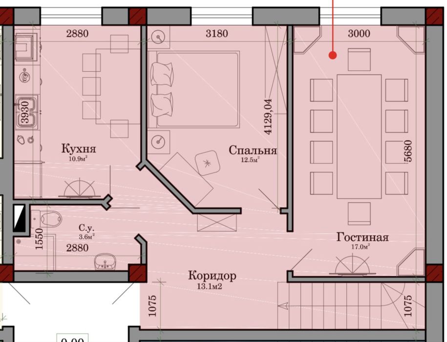 Новостройка дуплекс Сергели 117кв (без ремонта)