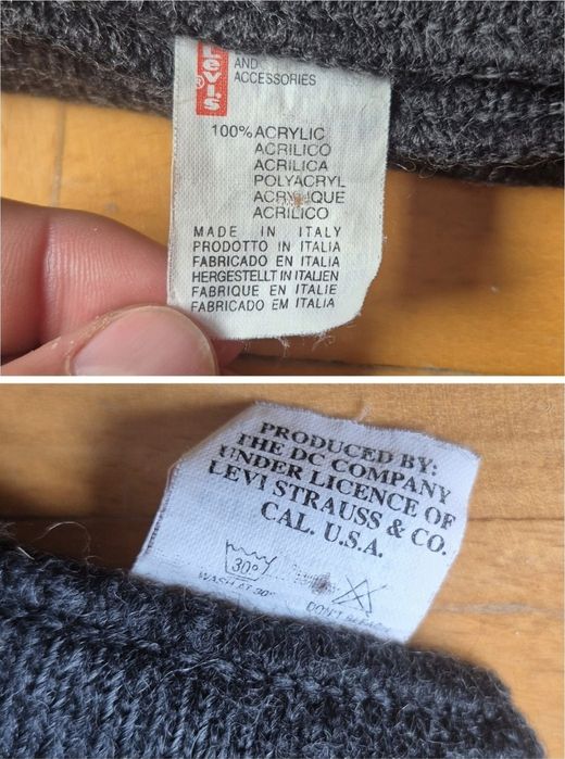 Eșarfă Iarnă Levi's Originală, Tricotată, Logo Brodat, Acrilic, Unisex