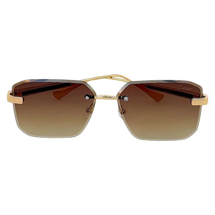Cartier EBONY Унисекс слънчеви очила 2026 с акцент истинско дърво