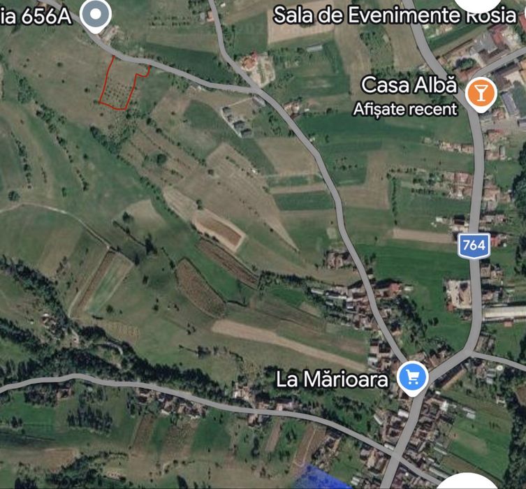 Vând teren intravilan construibil cu panoramă deosebită - 2453 mp Roșia