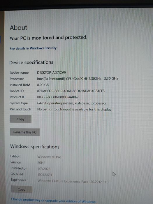 Vand calculator PC , Intel G4400 , 8GB RAM DDR4 , Amd RADEON R7 200