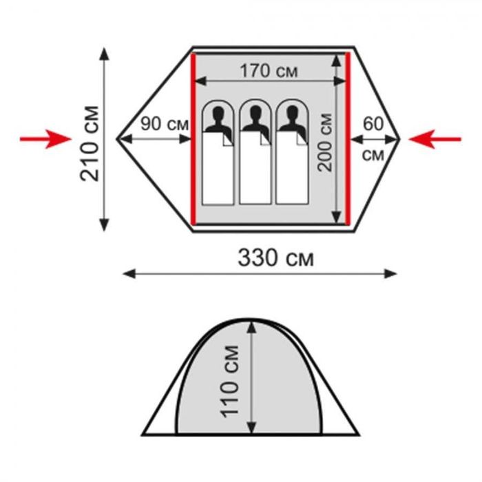 Скидка 10%  палатка Tramp Ranger -3 V2 (Россия)