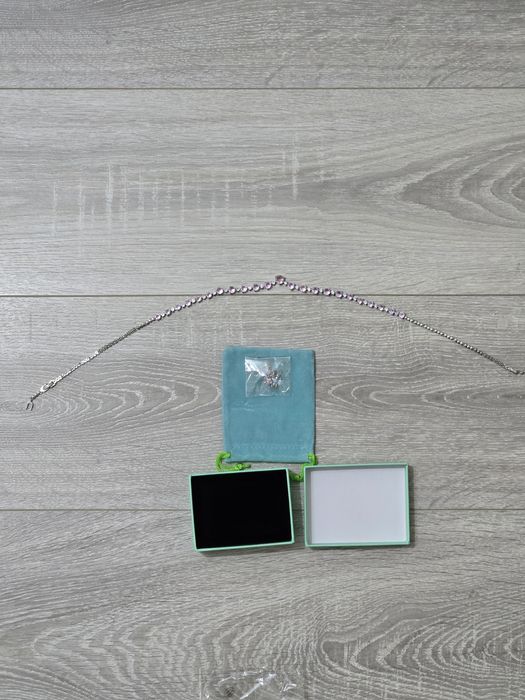 Set bijuterii EVER FAITH – colier și cercei, zirconiu cubic roz