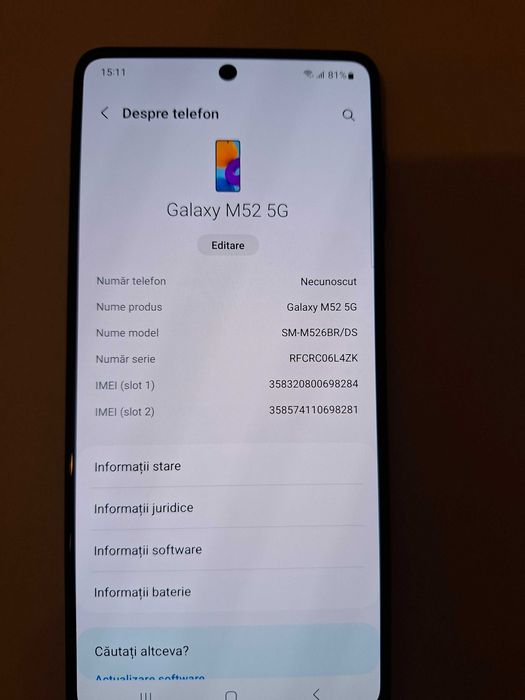 Telefon samsung M 52 5g