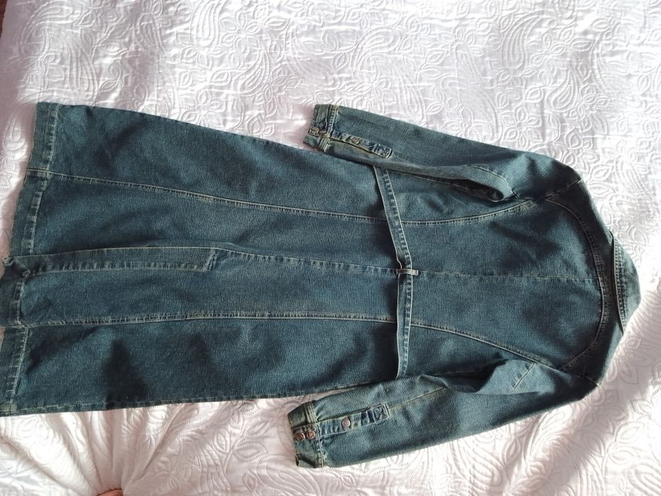 Тренчкот-плащ джинсовый