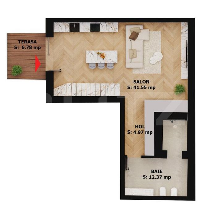 Apartament ultracentral, doua nivele cu 2 bai si dressing – EAS Resi — fotografia 1