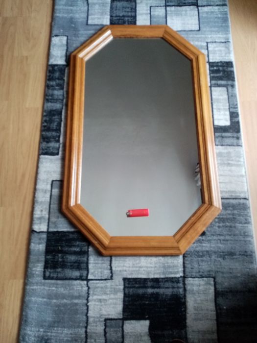 Oglinda  retro vintage rama lemn