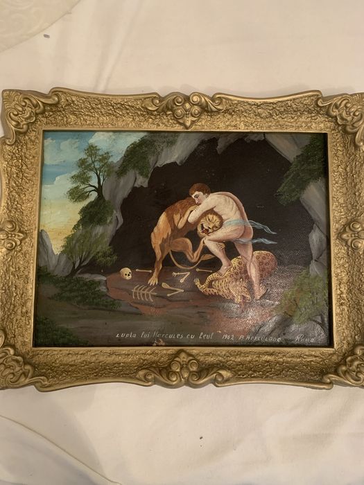 Vand Tablou „Lupta Hercules cu Leul