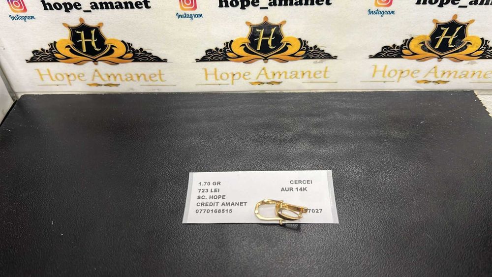 Hope Amanet P3 Cercei Aur 14 K 1.70GR