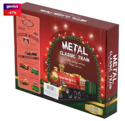 Circuit tren electric MappyClassicTrain,metalic,cu lumini,sunete,aburi