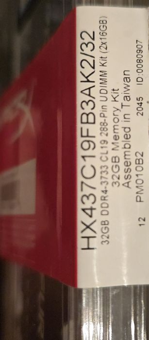 Vandut Ram Memprie Kingston HyperX FURY Kit 32GB (2x16GB) DDR4 3733MHz