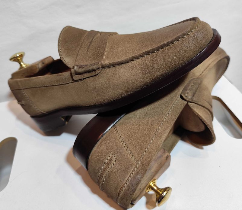 Pantofi loafer 40 40.5 penny Baccaglini piele naturala moale camel