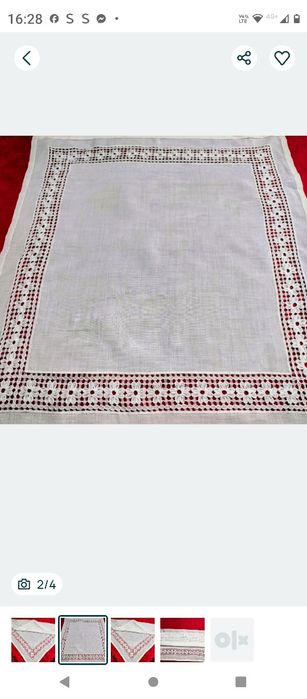 Față de masă tradițională, lucrată manual cu ciurul