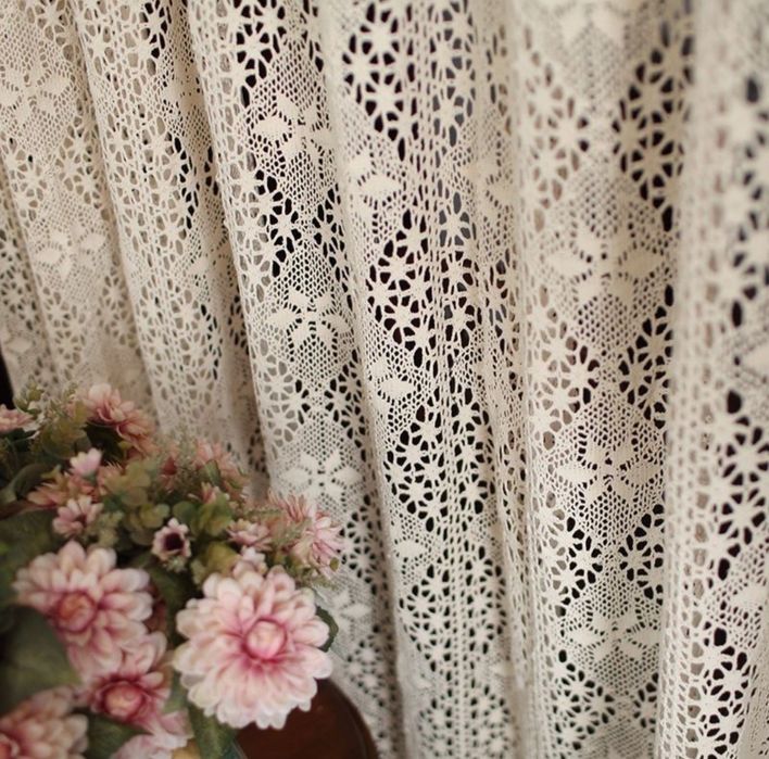 Шторы вязаные ажурные