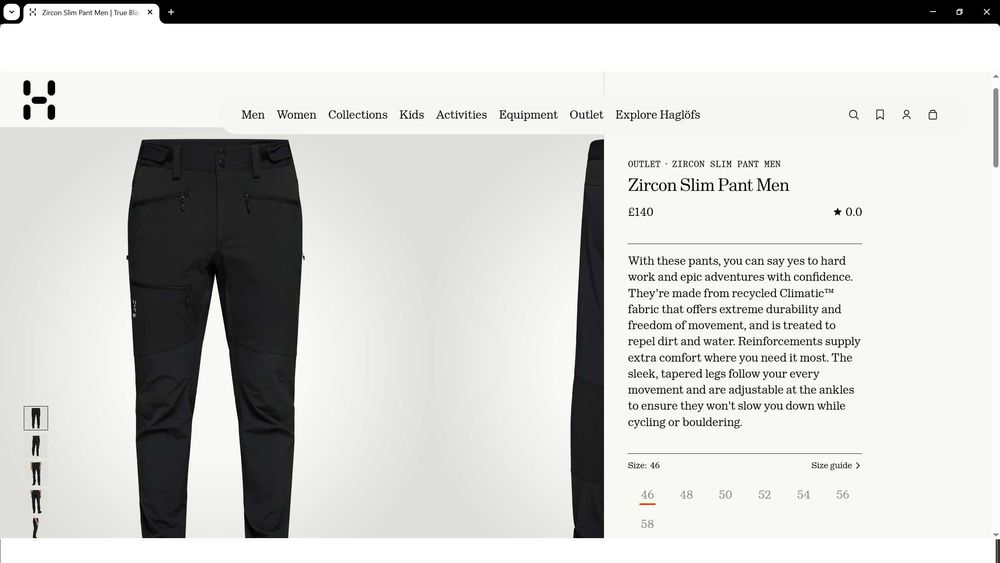 HAGLOFS Zircon Stretch Pant размер XXL панталон с от части еластична материя - 2360