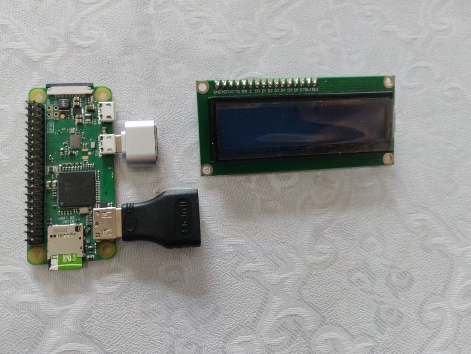 Raspberry Pi Zero W, LCD display i2c 16x2