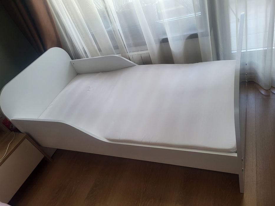 Детско легло Delamart 140 см на 70 см - цвят мента с мишлета