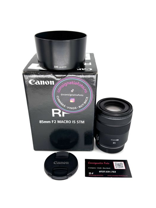 Canon RF 85mm F2 Macro IS STM - Factura - Garantie 3 luni !