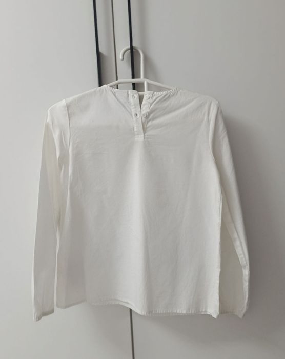 белая, школьная рубашка, с бантиком