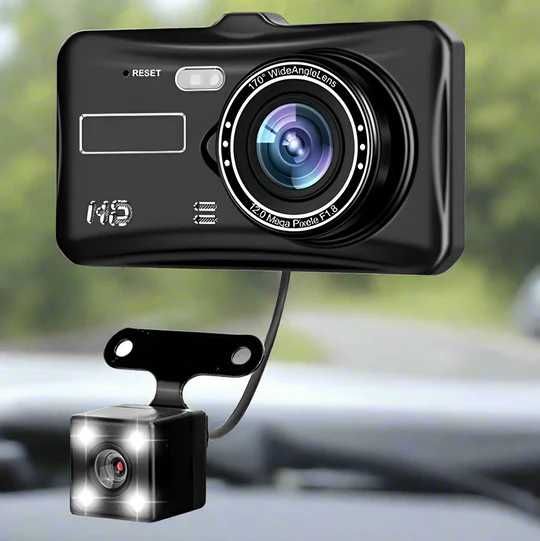 Set camera auto de bord DVR si marsarier, Full HD/HD, IP68, unghi de filmare 170/140 grade, neagra