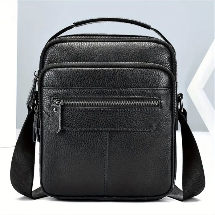 Мъжка работна кожена чанта/Голяма, красива и елегантна -20% Промоциия!