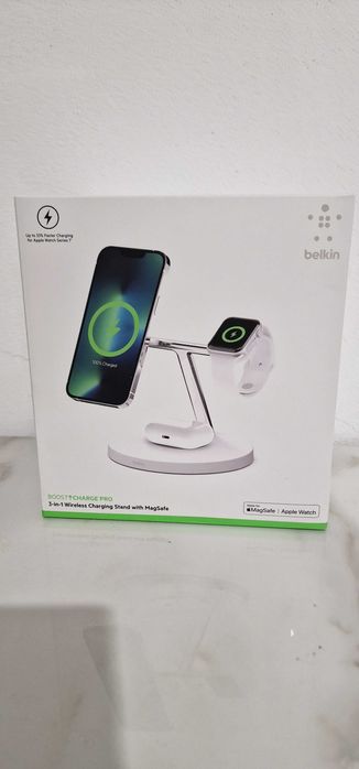 Incarcator wireless Belkin, Boost Charge Pro, 3IN1 cu Magsafe