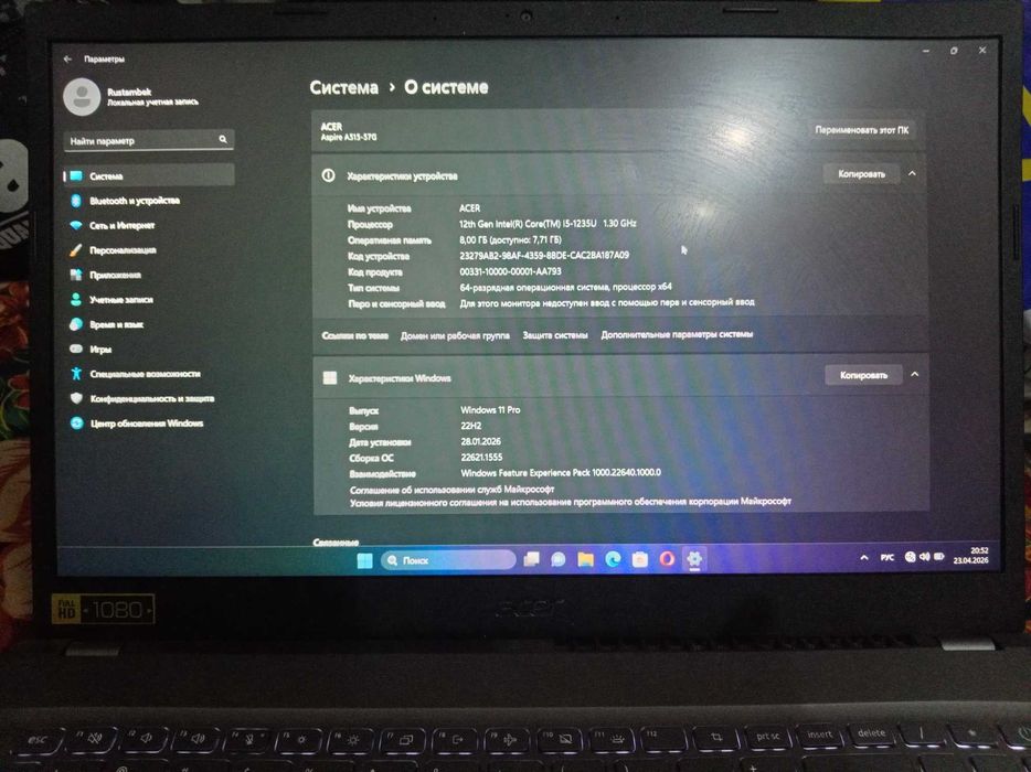 Acer Core i5 kompyuter sotiladi