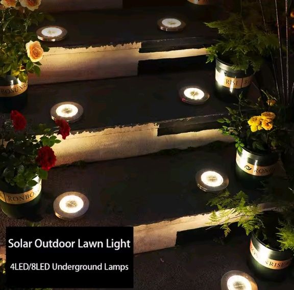 4 бр. Соларни  ЛЕД подови  лампи