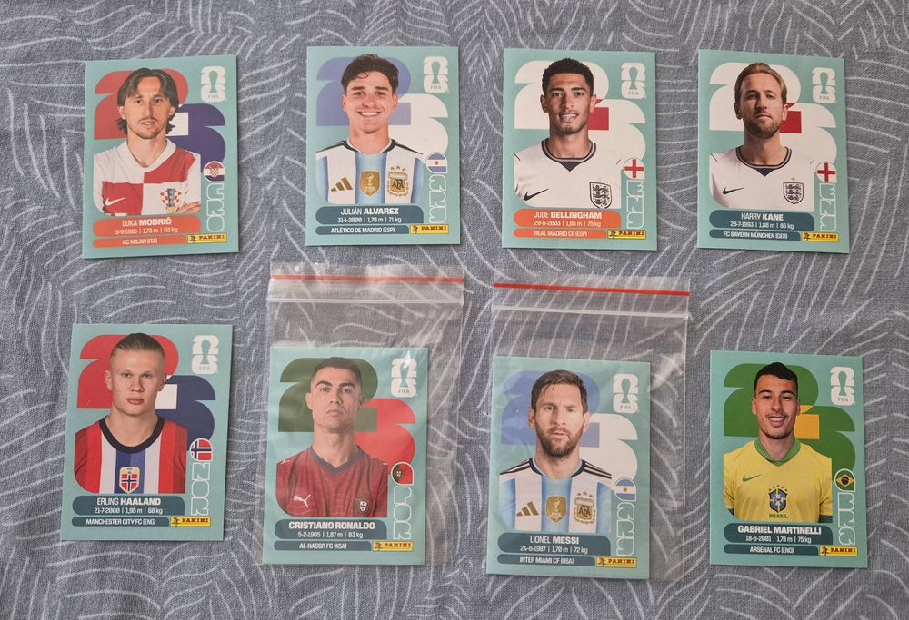Комплект стикери - Супер звезди Панини Panini World Cup 2026 - Роналдо Меси Халанд Модрич  и др