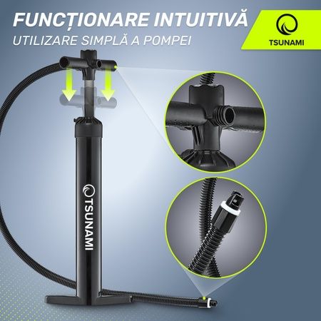 Pompa SUP bord dublă acțiune TSUNAMI paddle board