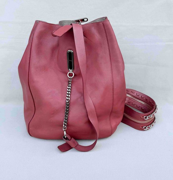 Jimmy Choo Echo 2way Rucsac sau Geanta Umar Caramiziu Piele Original