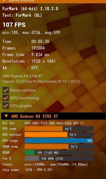 Sapphire nitro+ rx 5700 it 8gb oc