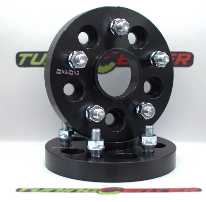 Set 2Flanse Distantiere Negre 5x114,3 24mm dedicat Honda LR Freelander