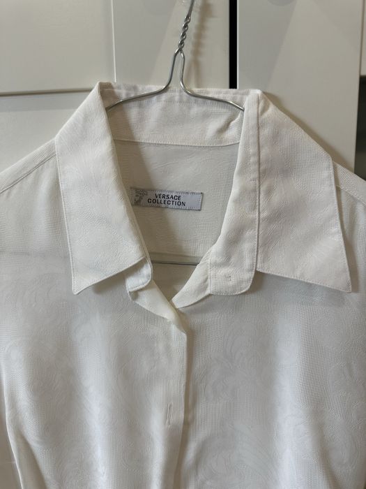 Дамска елегантна бяла риза на Версаче