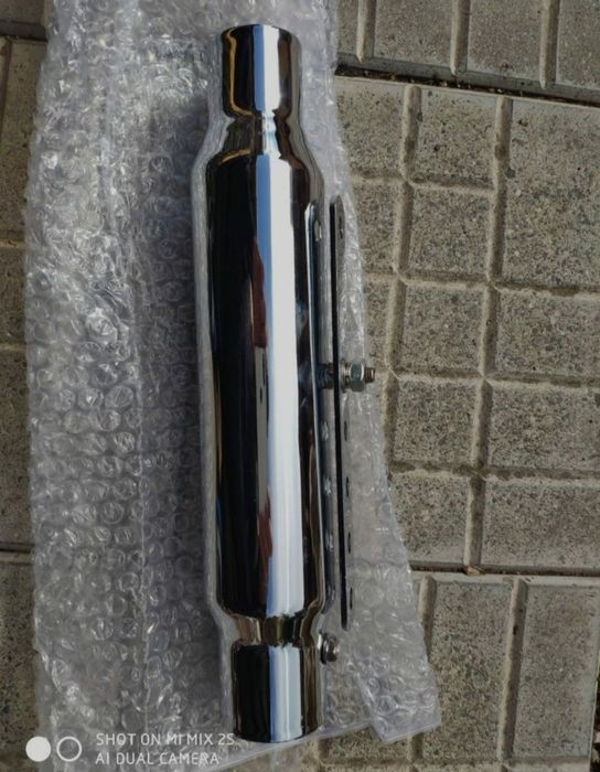 Toba evacuare moto crom inox sport chopper custom bobber cafe racer